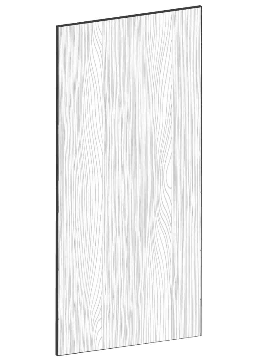 Lucka för väggskåp 40x80 - Flat Oak