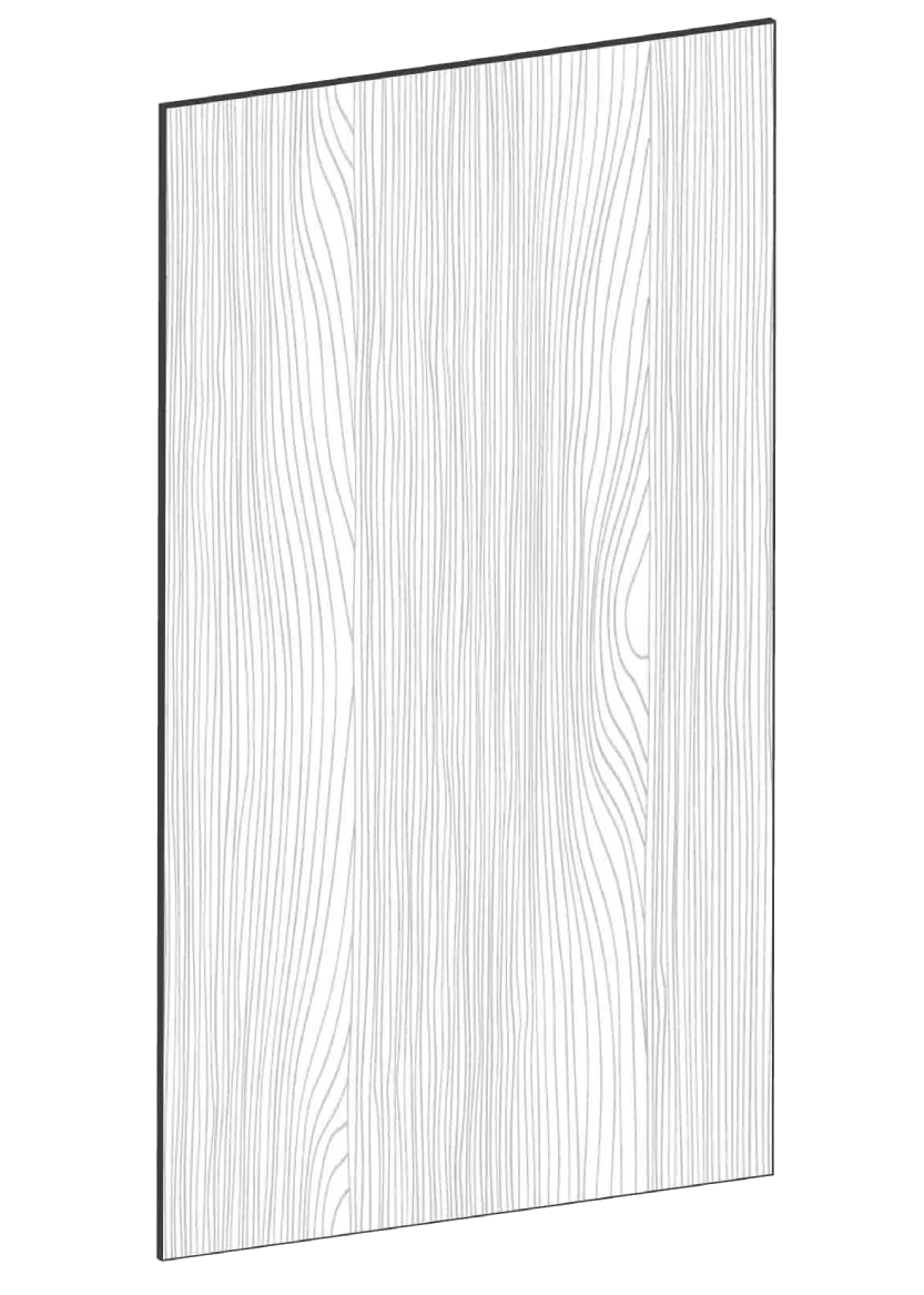 Lucka för väggskåp 60x100 - Flat Oak