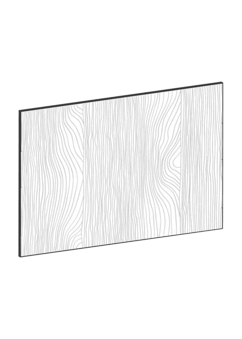 Lucka för väggskåp 60x40 - Flat Oak