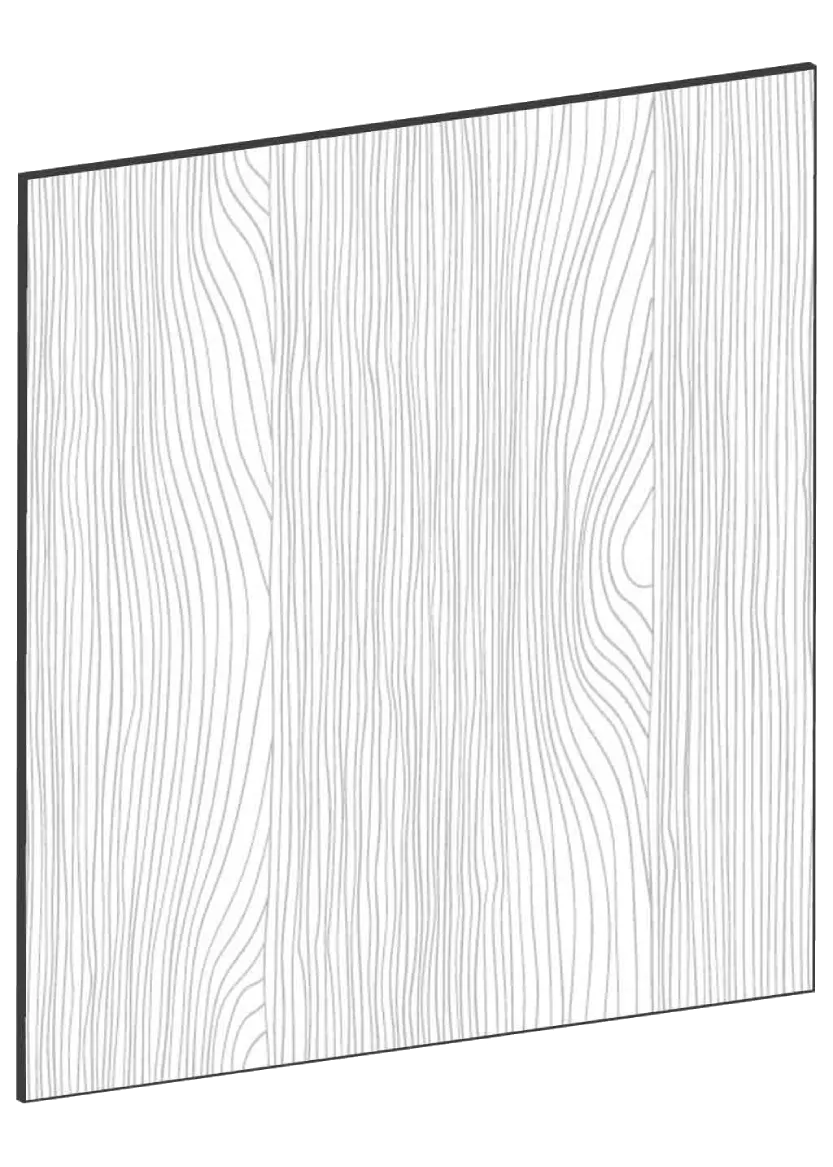 Lucka för väggskåp 60x60 - Flat Oak
