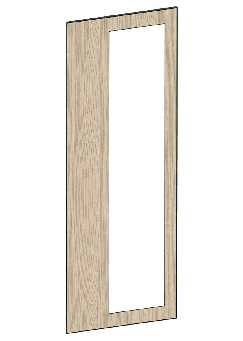 Vitrinlucka för väggskåp, 40x100 - Flat Walnut