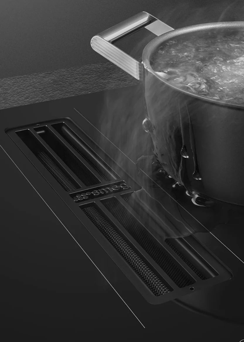 Induktionshäll med integrerad köksfläkt