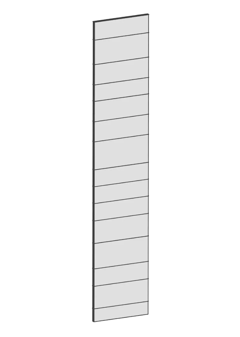 Cover for tall cabinet 39.8 x 200 cm – Raw Oak white