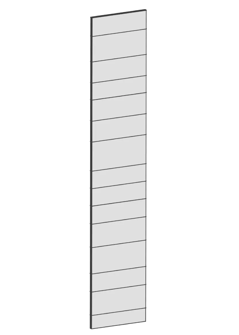 Cover for tall cabinet 39.8 x 208 cm – Raw Oak white