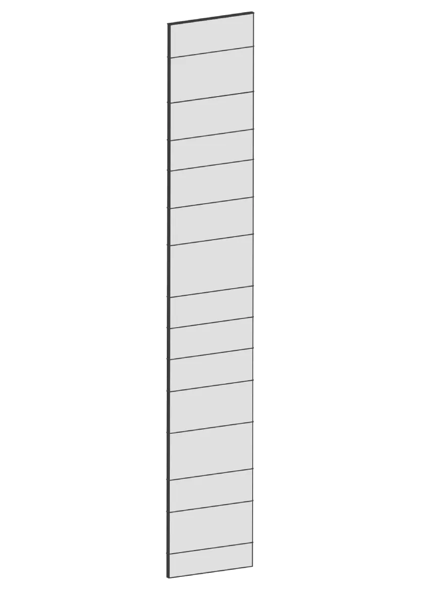 Cover for tall cabinet 39.8 x 240 cm – Raw Oak white